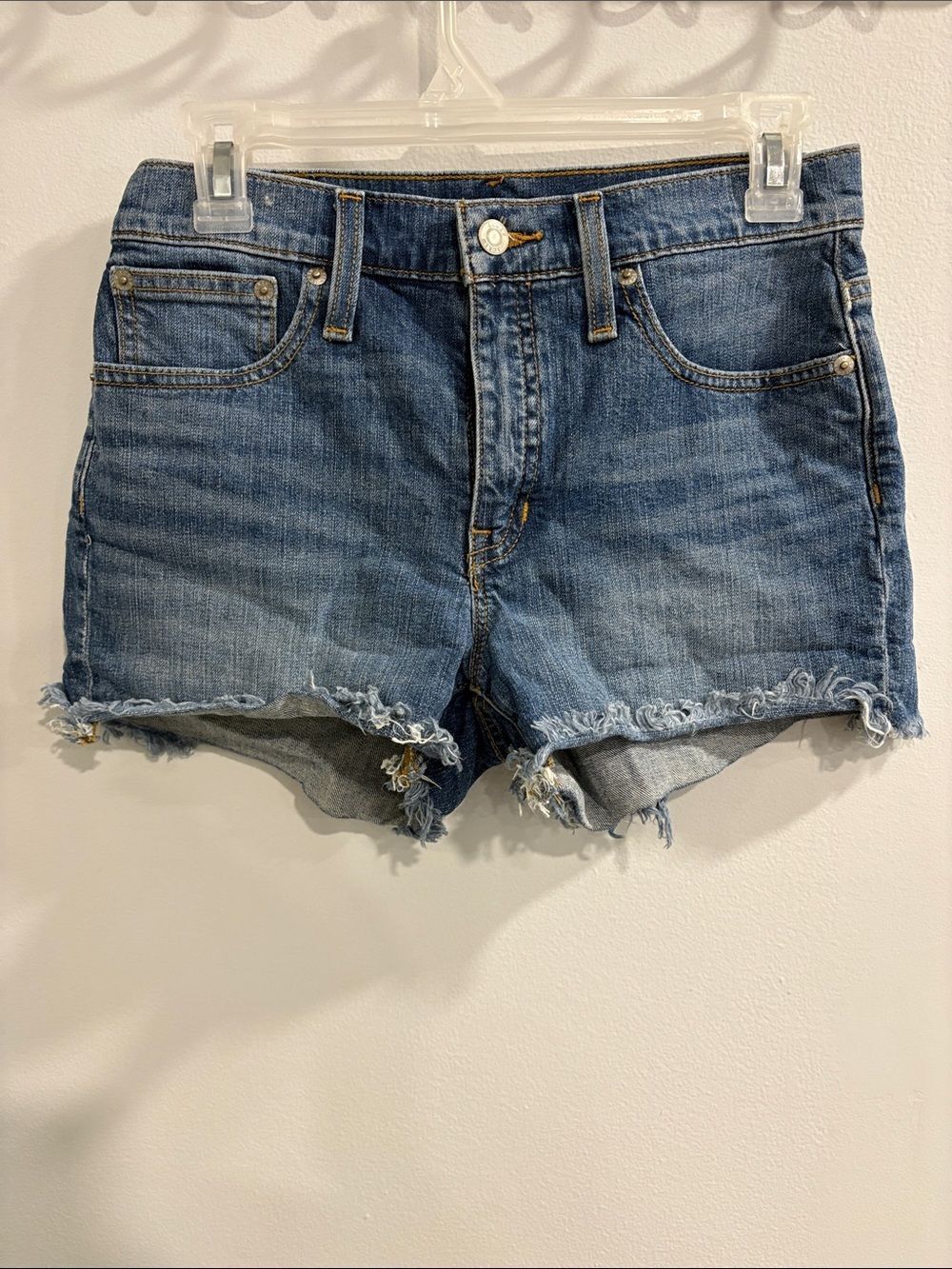 J.Crew Mid-Rise Jean Shorts — Blue